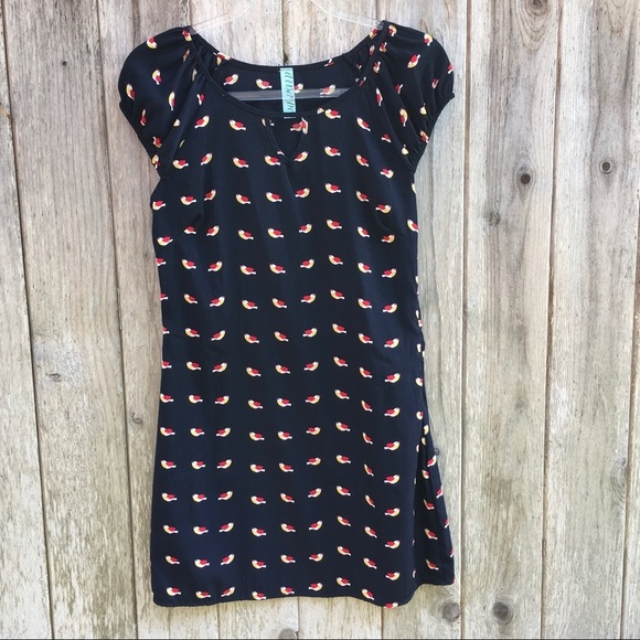 Francesca's Aina Be Cute Little Birds Polka Tunic Midi Dress Small - Picture 2 of 7
